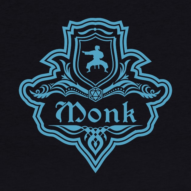 D&D Monk 1 Color Emblem by Sunburst